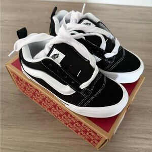 Vans Kids Classic Black and White Sneakers
